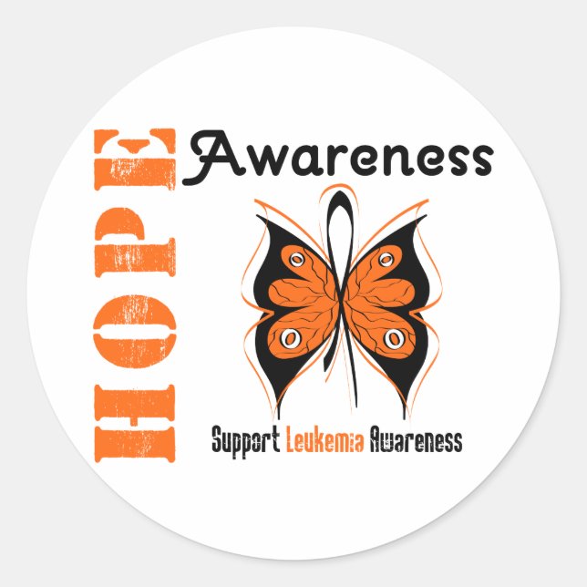 LEUKEMIA Hope Classic Round Sticker (Front)