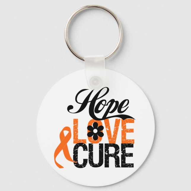 LEUKEMIA Hope Love Cure Gifts Key Ring (Front)