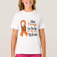Leukemia Orange Ribbon Hero My Brother