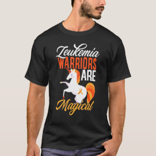 Leukemia Warriors Are Magical Cute Unicorn Orange T-Shirt