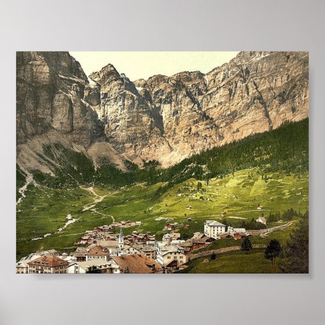 Leukerbad, Valais, Alps of, Switzerland vintage Ph Poster (Front)