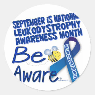 LEUKODYSTROPHY AWARENESS MONTH CLASSIC ROUND STICKER