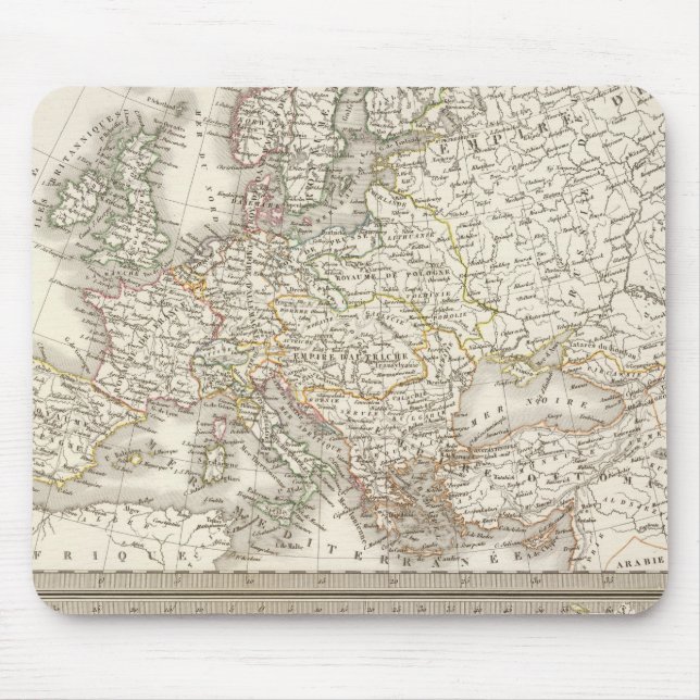 L'Europe 1789, 1813 Mouse Mat (Front)
