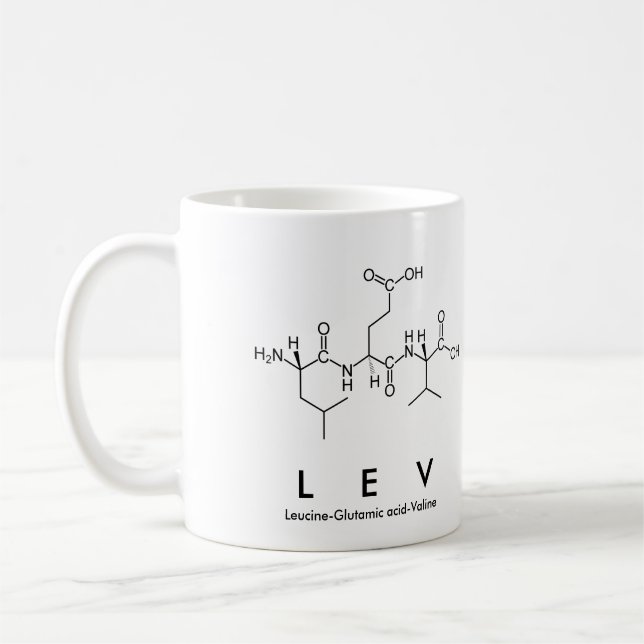Lev peptide name mug (Left)