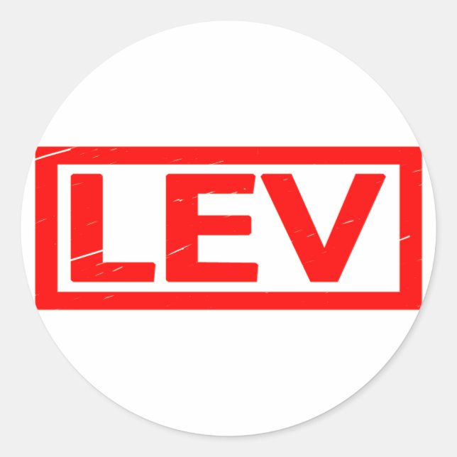 Lev Stamp Classic Round Sticker (Front)