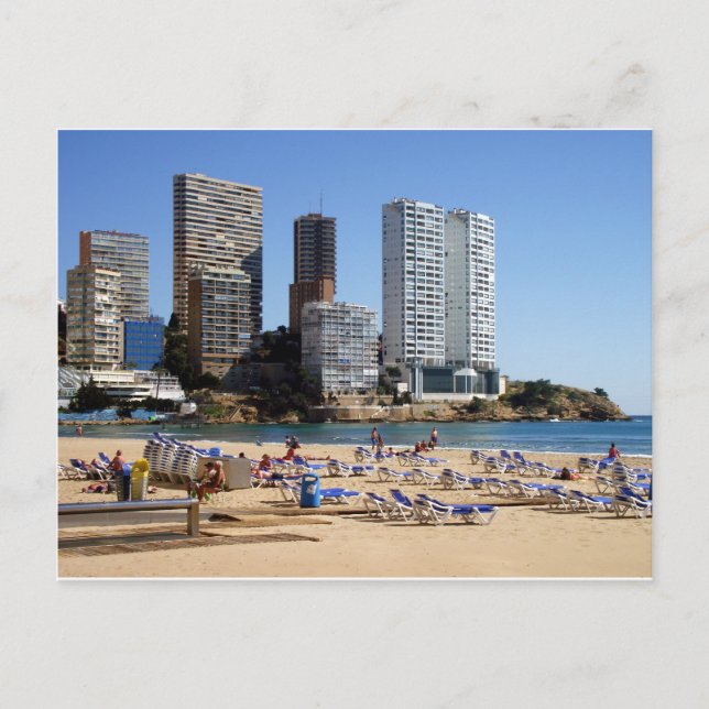 Levante beach of Benidorm Postcard (Front)