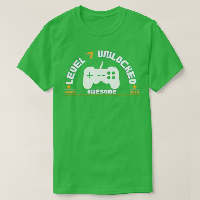 LEVEL7 unlocked awsome since 2015 T-Shirt (Design Front)