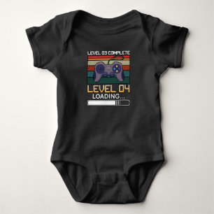 Level 03 Complete Level 04 Birthday Video Game Baby Bodysuit