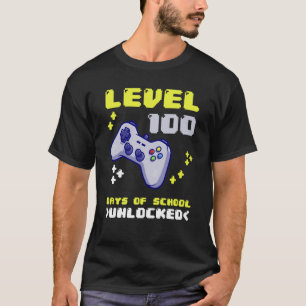 Level 100100 Days Of School Console T-Shirt