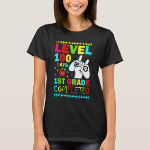 Level 100 Days Of 1st Grade Primary School Game Co T-Shirt