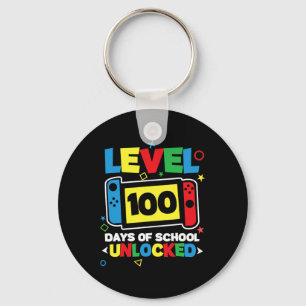 Level 100 Days Of School Complete Game Controller Key Ring