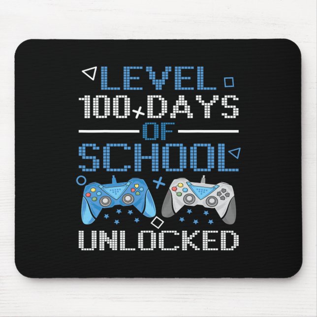 Level 100 Days Of School Complete Game Controller  Mouse Mat (Front)