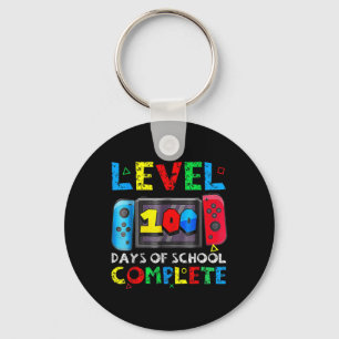 Level 100 Days Of School Complete Gamer Video Game Key Ring