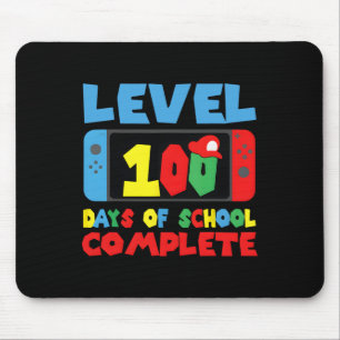 Level 100 Days Of School Complete Gamer Video Game Mouse Mat
