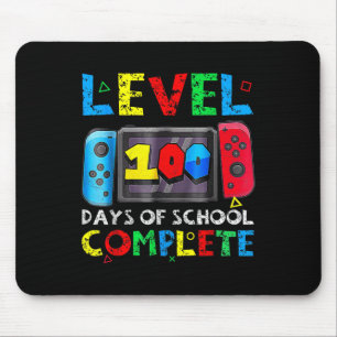 Level 100 Days Of School Complete Gamer Video Game Mouse Mat