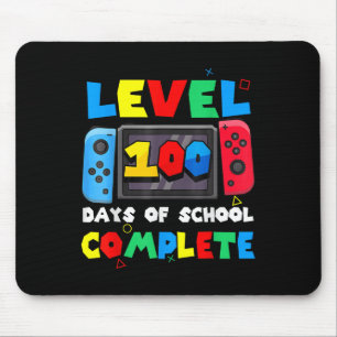 Level 100 Days Of School Complete Gamer Video Game Mouse Mat