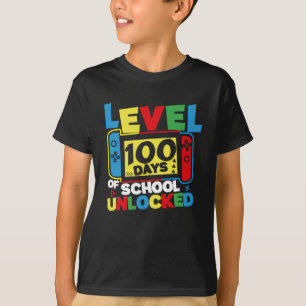 Level 100 Days of School Complete Gamer Video Game T-Shirt
