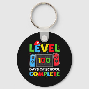 Level 100 Days Of School Complete Video Game 100th Key Ring