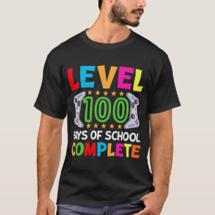 Level 100 Days Of School Complete Video Game  Boys T-Shirt