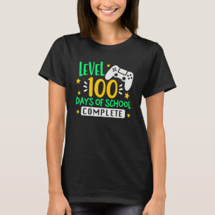 Level 100 Days Of School Complete Video Games Boys T-Shirt