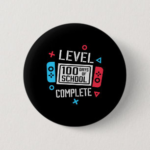 Level 100 Days Of School Complete Videos Game Smar 6 Cm Round Badge