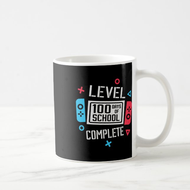 Level 100 Days Of School Complete Videos Game Smar Coffee Mug (Right)