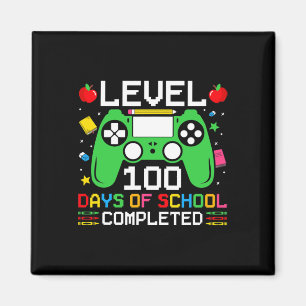 Level 100 Days Of School Completed Gaming Toddler Magnet