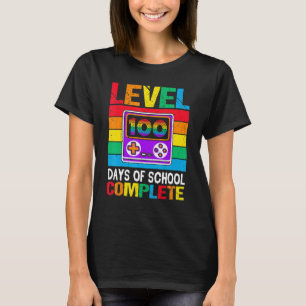 Level 100 Days of School Completed Rainbow Video G T-Shirt