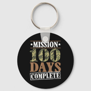 Level 100 Days Of School Mission Complete Games Bo Key Ring