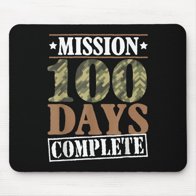 Level 100 Days Of School Mission Complete Games Bo Mouse Mat (Front)