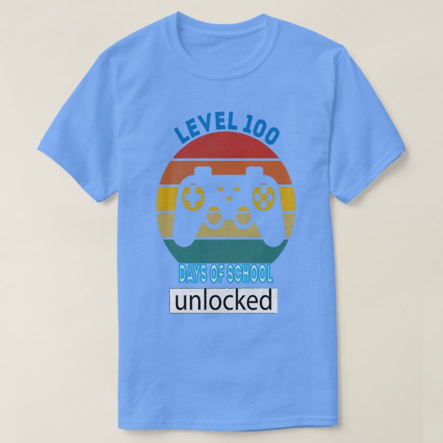 level 100 days of school unlocked 27 T-Shirt (Design Front)