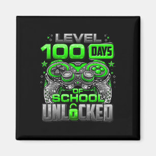 Level 100 Days Of School Unlocked Boys 100th Day O Magnet