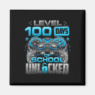 Level 100 Days Of School Unlocked Boys 100th Day O Magnet
