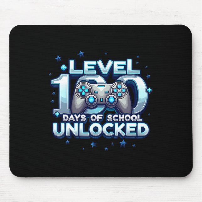 Level 100 Days Of School Unlocked Boys 100th Day O Mouse Mat (Front)