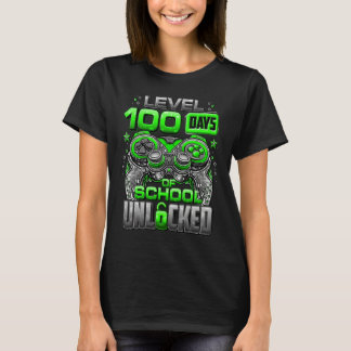Level 100 Days Of School Unlocked Boys 100th Day O T-Shirt