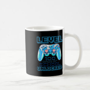 Level 100 Days Of School Unlocked Boys Girls Kids  Coffee Mug