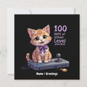 Level 100 Days of School Unlocked Celebrate Invitation