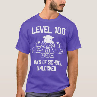 Level 100 Days Of School Unlocked Game 100th Days  T-Shirt