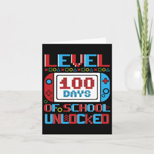 Level 100 Days Of School Unlocked Game Controller Card