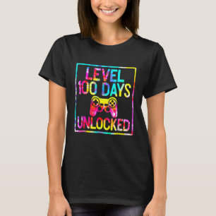 Level 100 Days Of School Unlocked Gamer 100th Day T-Shirt