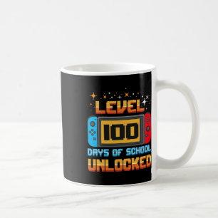 Level 100 Days Of School Unlocked Gamer Boys Fun 1 Coffee Mug