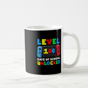 Level 100 Days Of School Unlocked Gamer Boys Gamin Coffee Mug