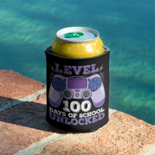 Level 100 Days Of School Unlocked Gamer Gaming Can Cooler