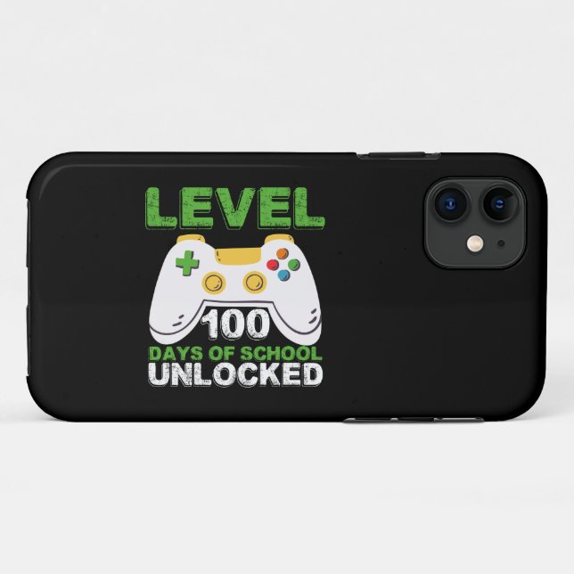 Level 100 Days Of School Unlocked Gamer Video Game Case-Mate iPhone Case (Back (Horizontal))