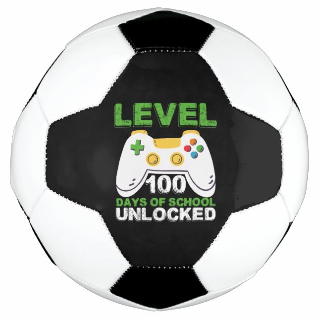 Level 100 Days Of School Unlocked Gamer Video Game Football (Front)