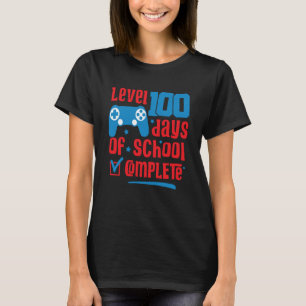 Level 100 Days Of School Unlocked Gamer Video Game T-Shirt