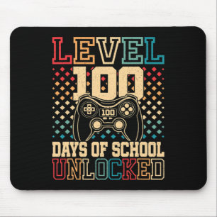 Level 100 Days Of School Unlocked Gaming 100th Day Mouse Mat