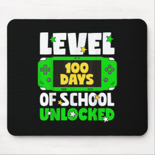 Level 100 Days Of School Unlocked Gaming Boys 100t Mouse Mat