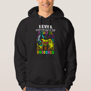 Level 100 Days Of School Unlocked Gaming Shirts, V Hoodie