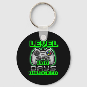 Level 100 Days Of School Unlocked Video Game Boys Key Ring